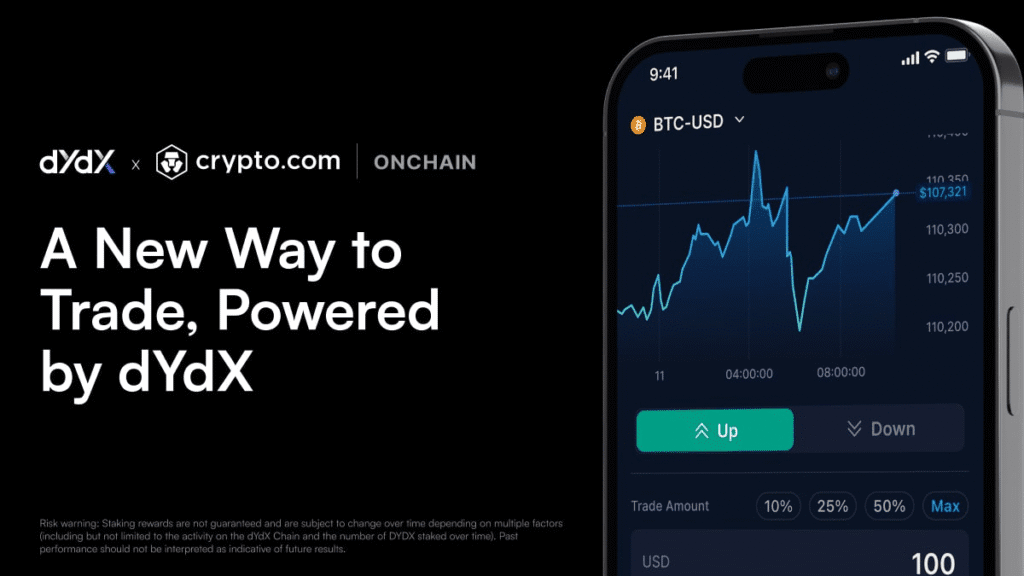 Crypto.com onchain integrates dydx to launch advanced trading